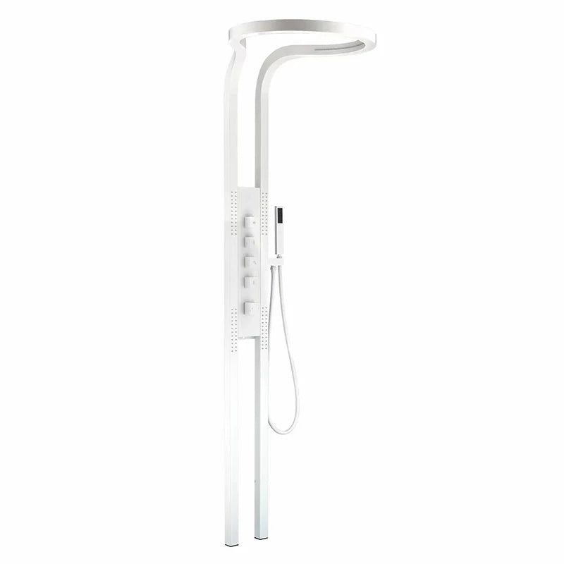 hudor-argolide-colonne-de-douche-blanc-mat-thermostatique image 1