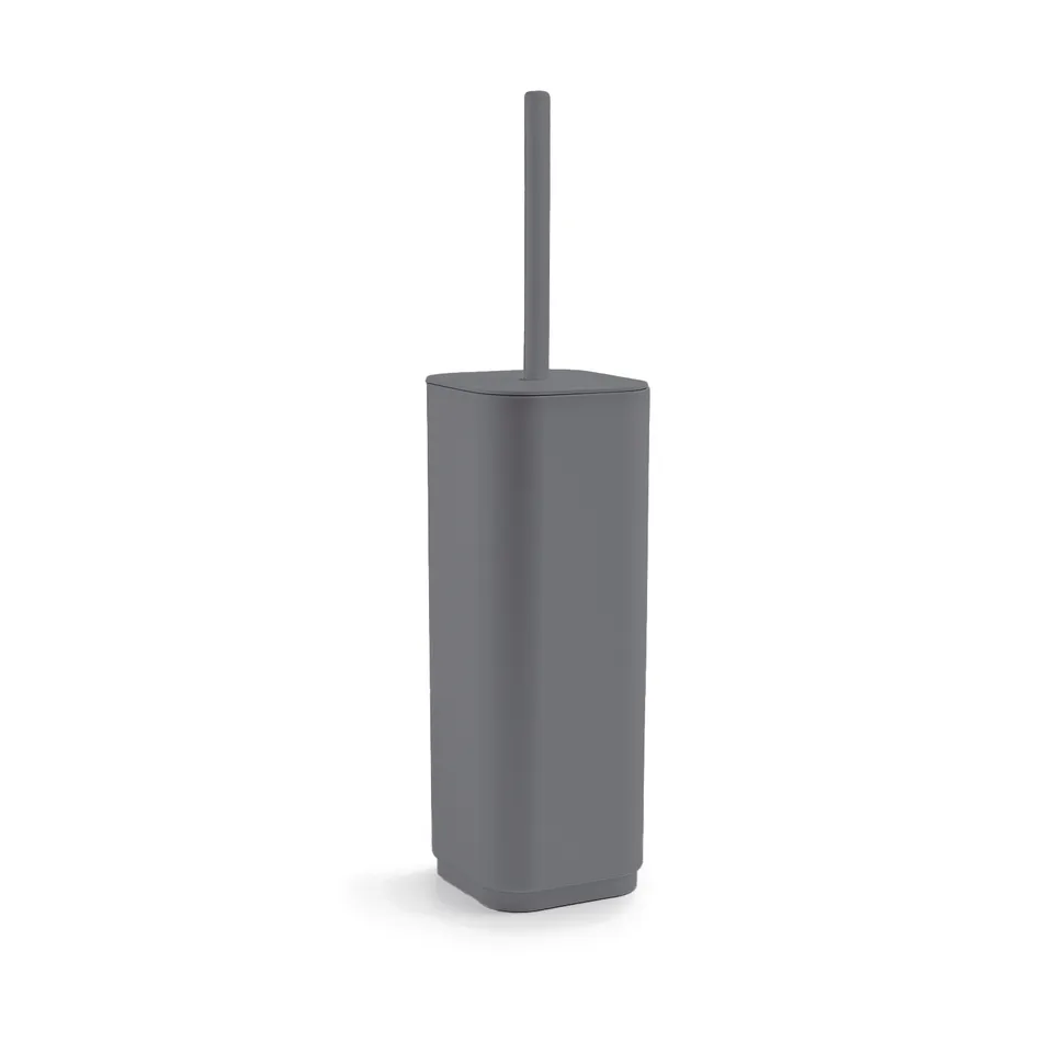 gedy-seventy-brosse-wc-gris-mat-avec-pot image 1