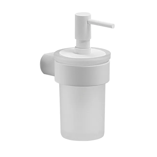 gedy-pirenei-distributeur-savon-blanc-mat-fixer image 1