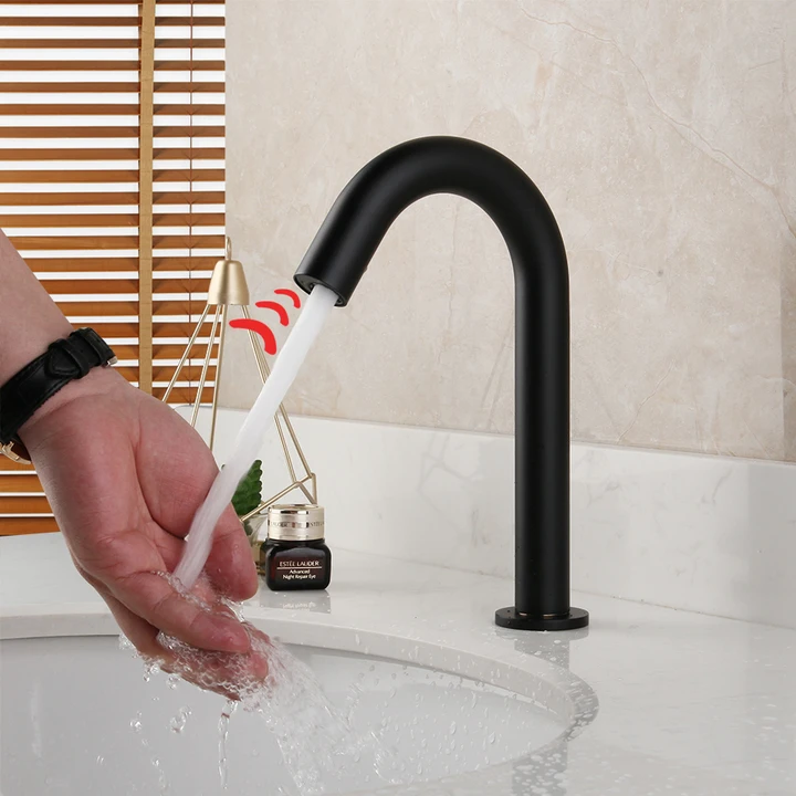 hudor-c-phise-robinet-lavabo-infrarouge-noir-mat image 4