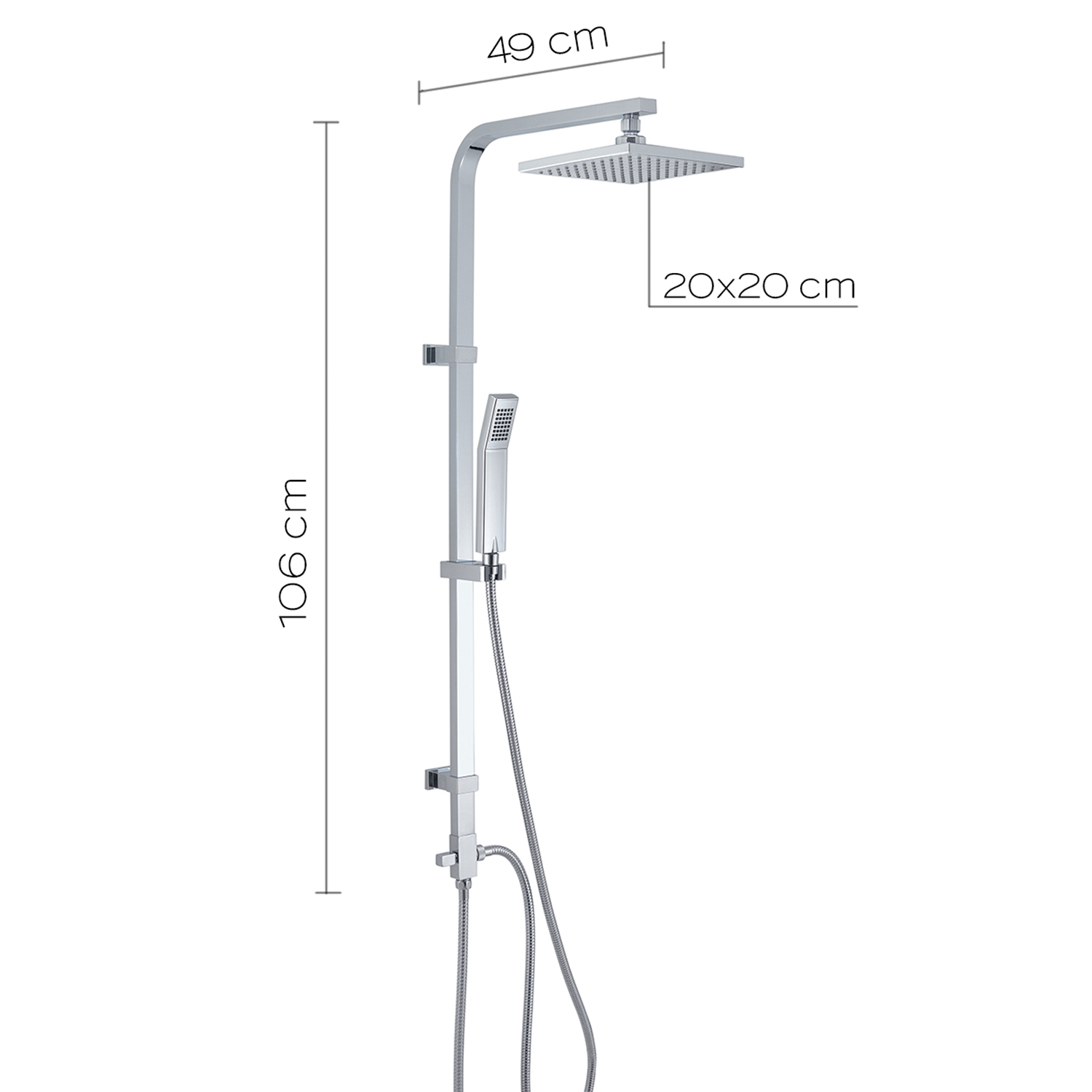 gedy-star-01-colonne-de-douche-chrome-r-glable image 2