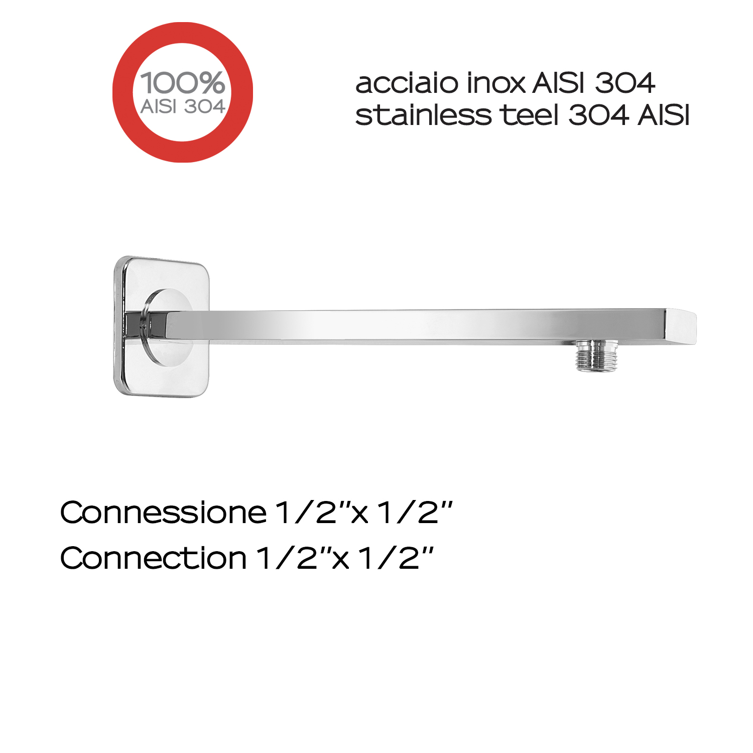 gedy-tube-top-30-bras-de-douche-chrome-30-cm image 3