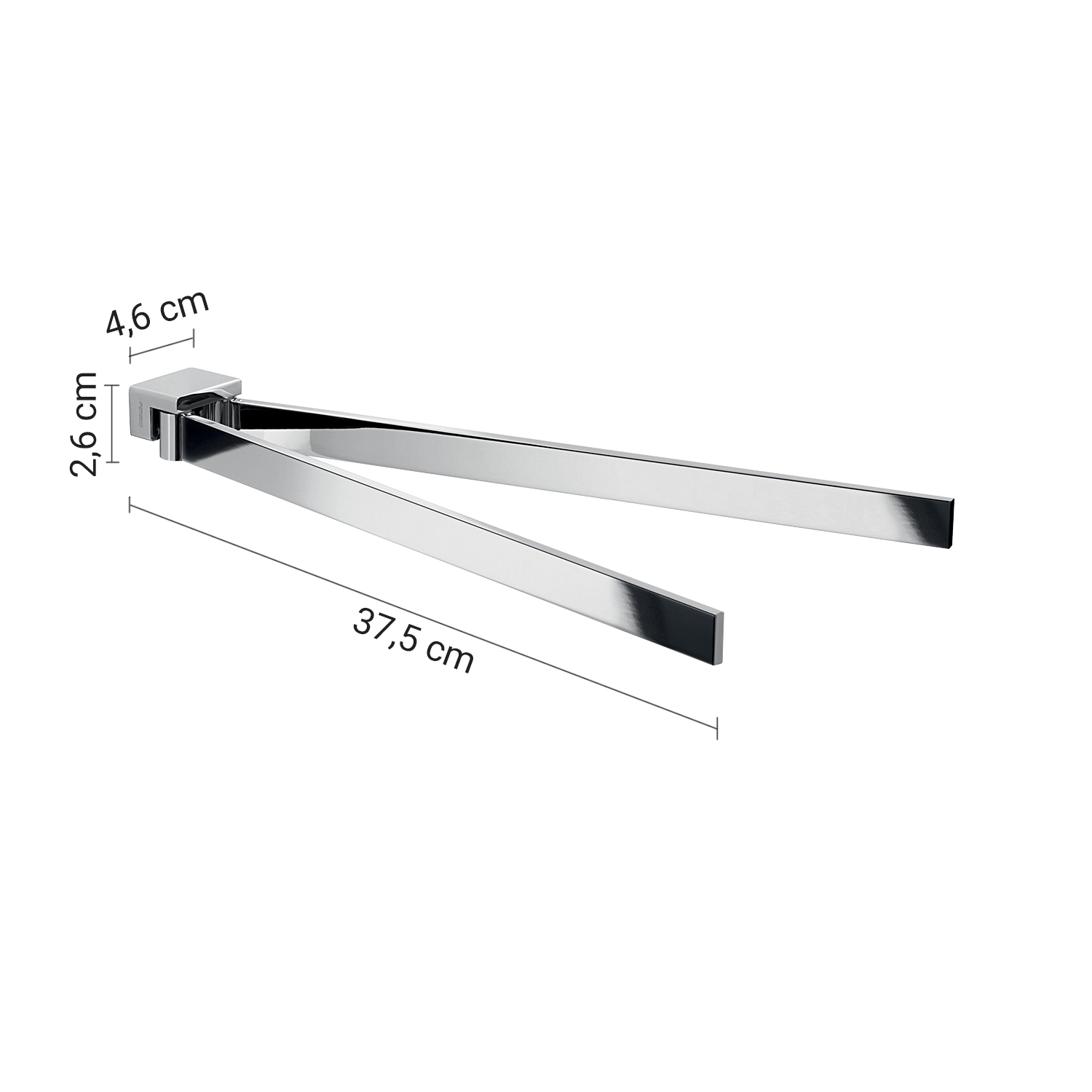 gedy-lounge-porte-serviette-r-glable-chrome image 2