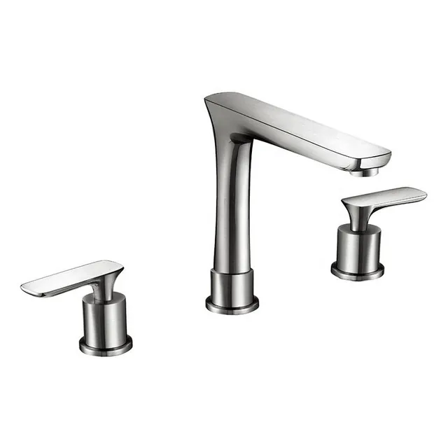 hudor-eas-b1121600-robinet-lavabo-nickel-bross-3-trous image 1