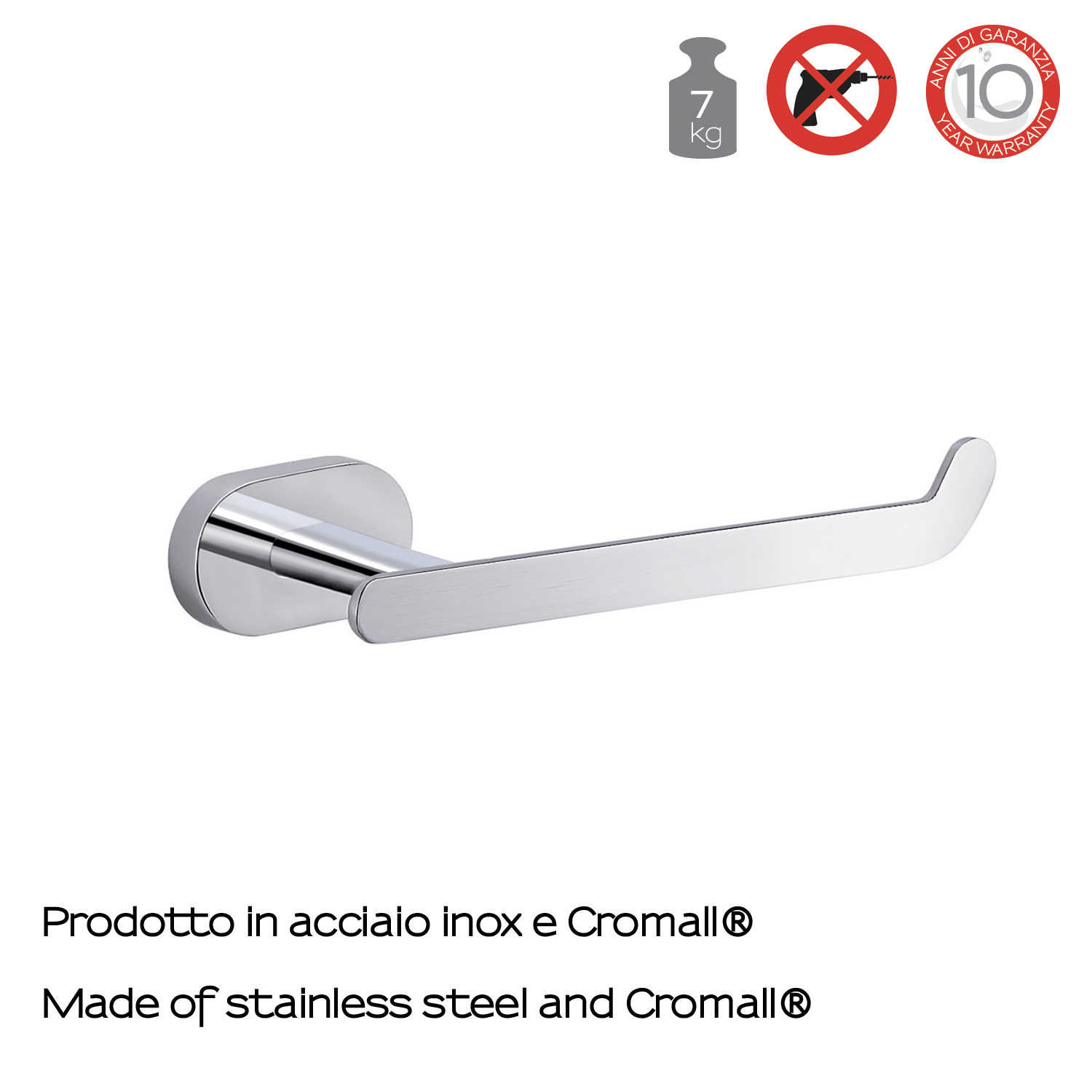 gedy-bernina-porte-rouleau-chrome image 3