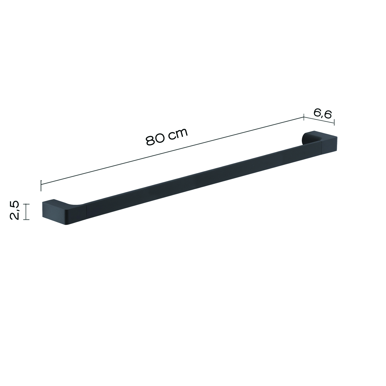 gedy-pirenei-porte-serviette-80-cm-noir-mat image 2