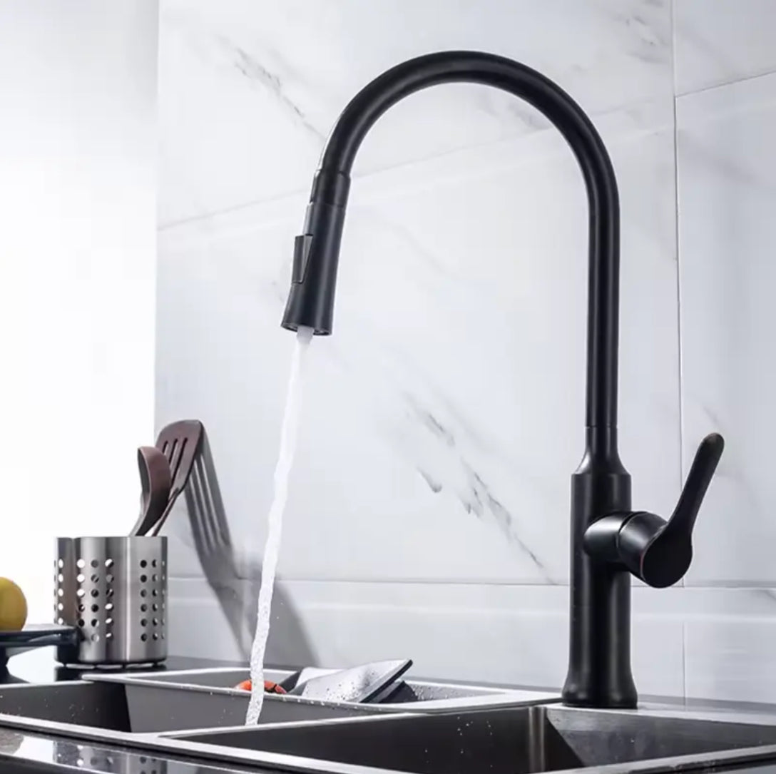 hudor-essential-k0625a-mitigeur-cuisine-noir-mat-douchette image 3