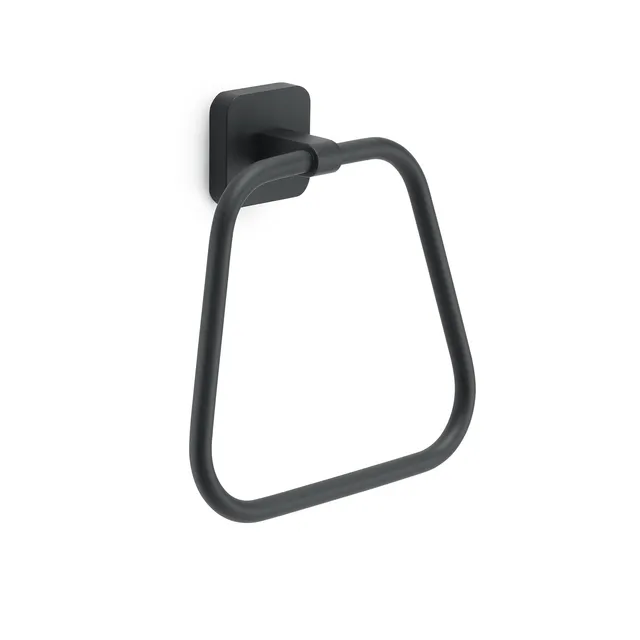 gedy-tonga-anneau-porte-serviette-noir-mat image 1