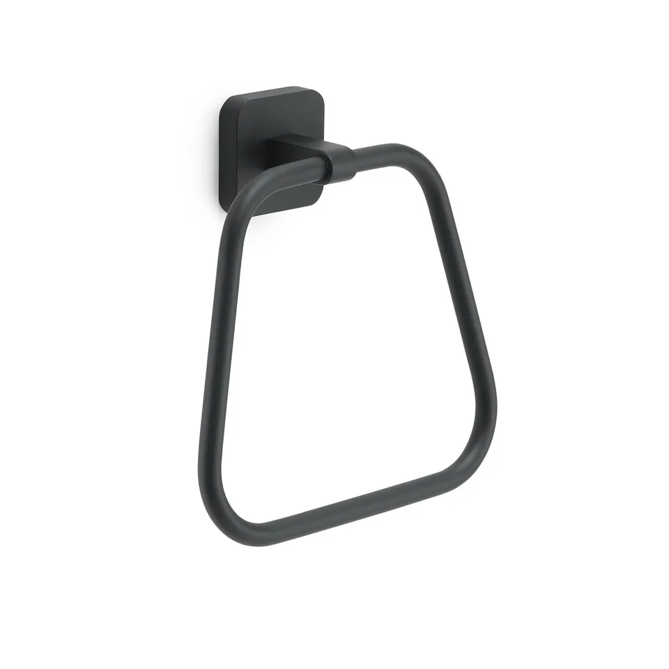 gedy-tonga-anneau-porte-serviette-noir-mat image 1