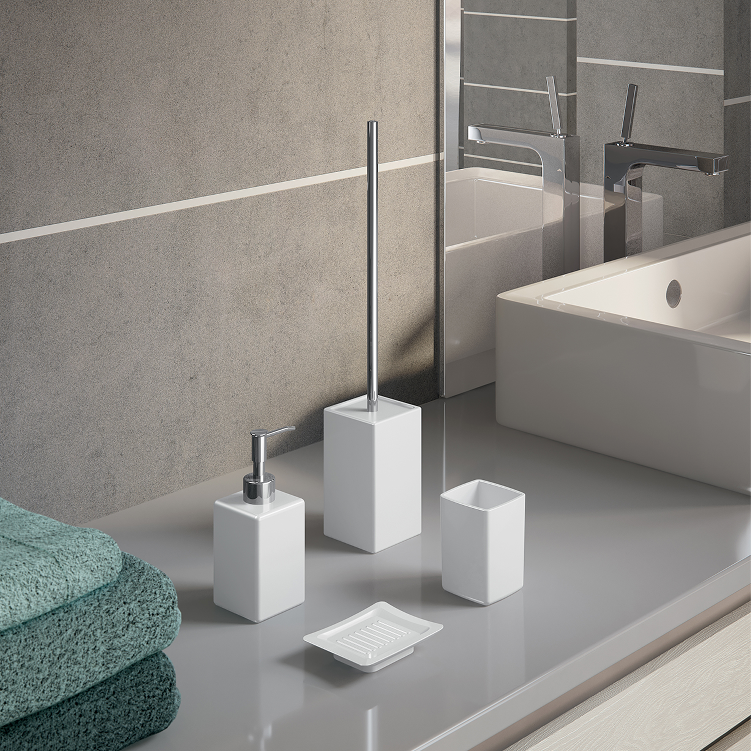 gedy-verbena-porte-brosse-wc-blanc image 3