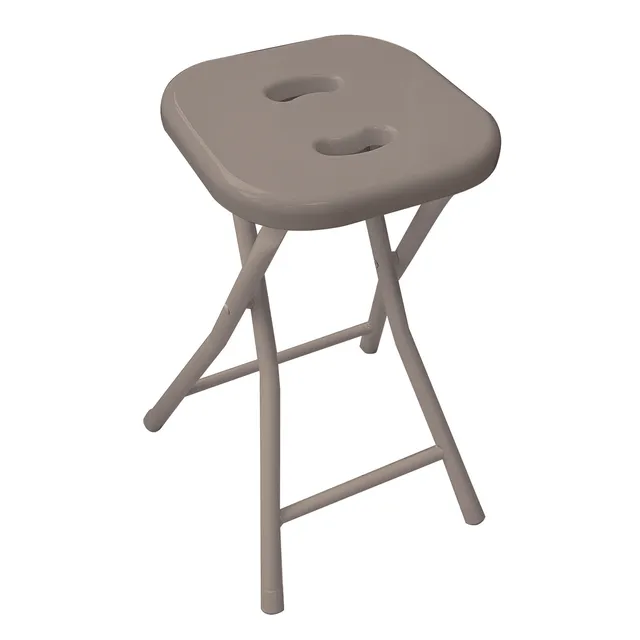 gedy-co76-tabouret-repliable-salle-de-bain-gris-tourterelle image 1