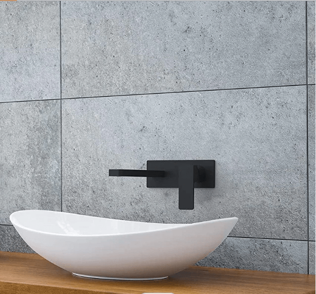 hudor-alph-e-robinet-lavabo-mural-noir-mat-laiton image 3