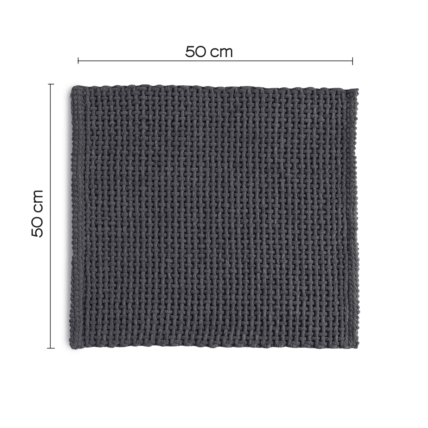 gedy-knot-tapis-de-bain-50x50-gris-coton image 3