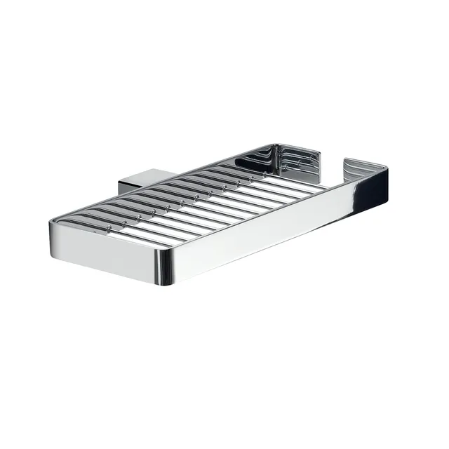 gedy-lounge-porte-objets-double-fil-tag-re-douche-chrome image 1