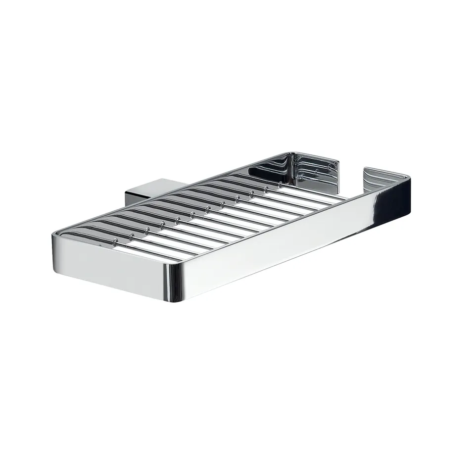 gedy-lounge-porte-objets-double-fil-tag-re-douche-chrome image 1