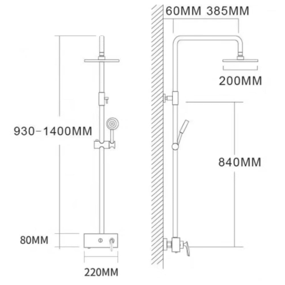 hudor-scamandre-sc008-colonne-douche-dor-pomme-200-mm image 4