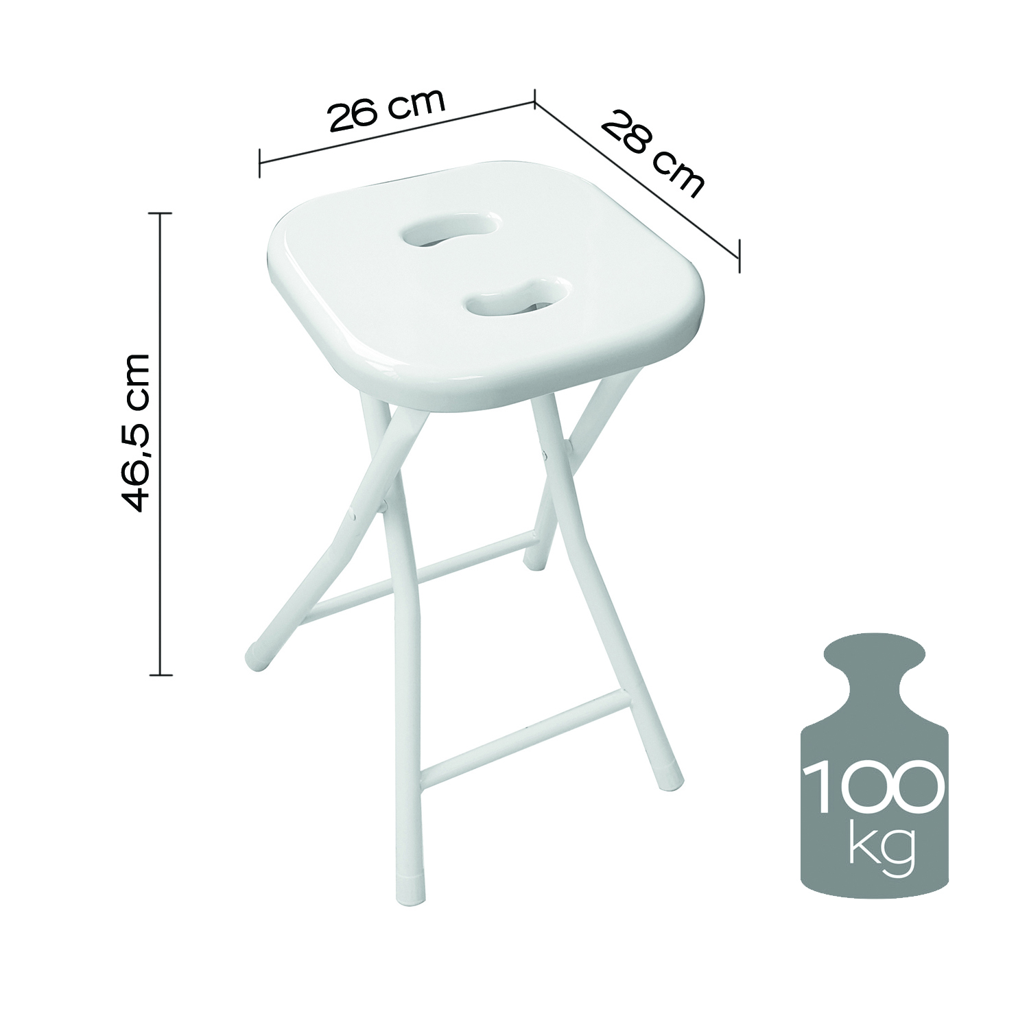 gedy-co76-tabouret-repliable-blanc-salle-de-bain image 2