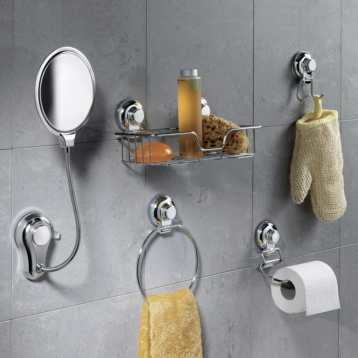 gedy-hot-anneau-porte-serviettes-chrome-mural image 3