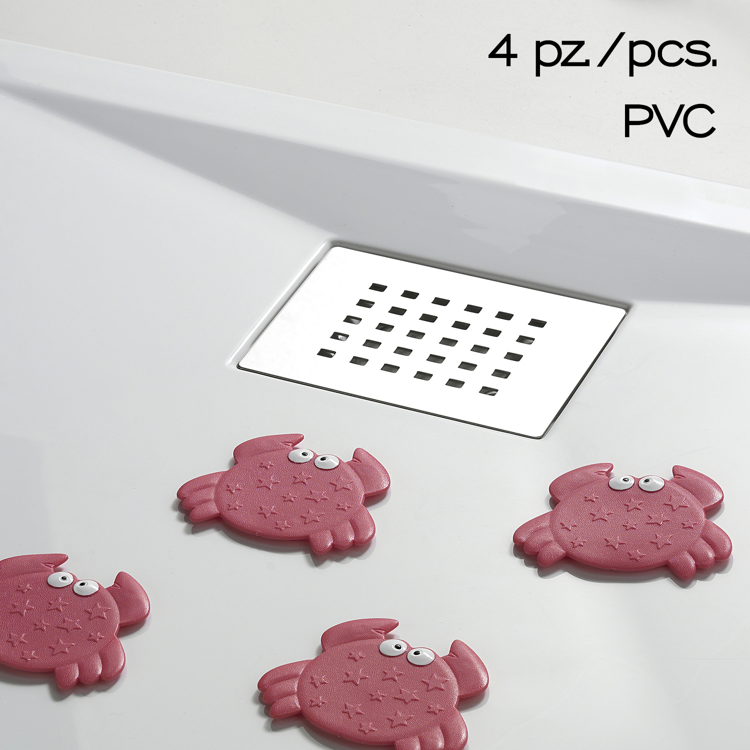 gedy-crabby-tapis-de-baignoire-antid-rapant-rouge-petit image 3