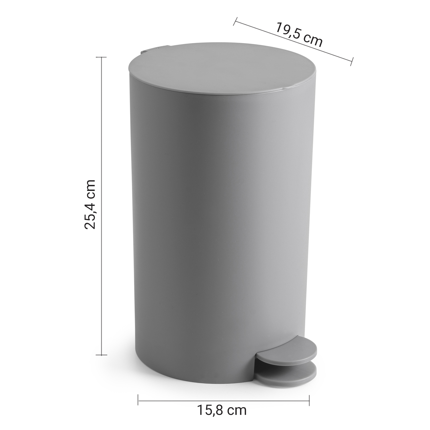 gedy-sharon-poubelle-3-l-gris-mat image 2