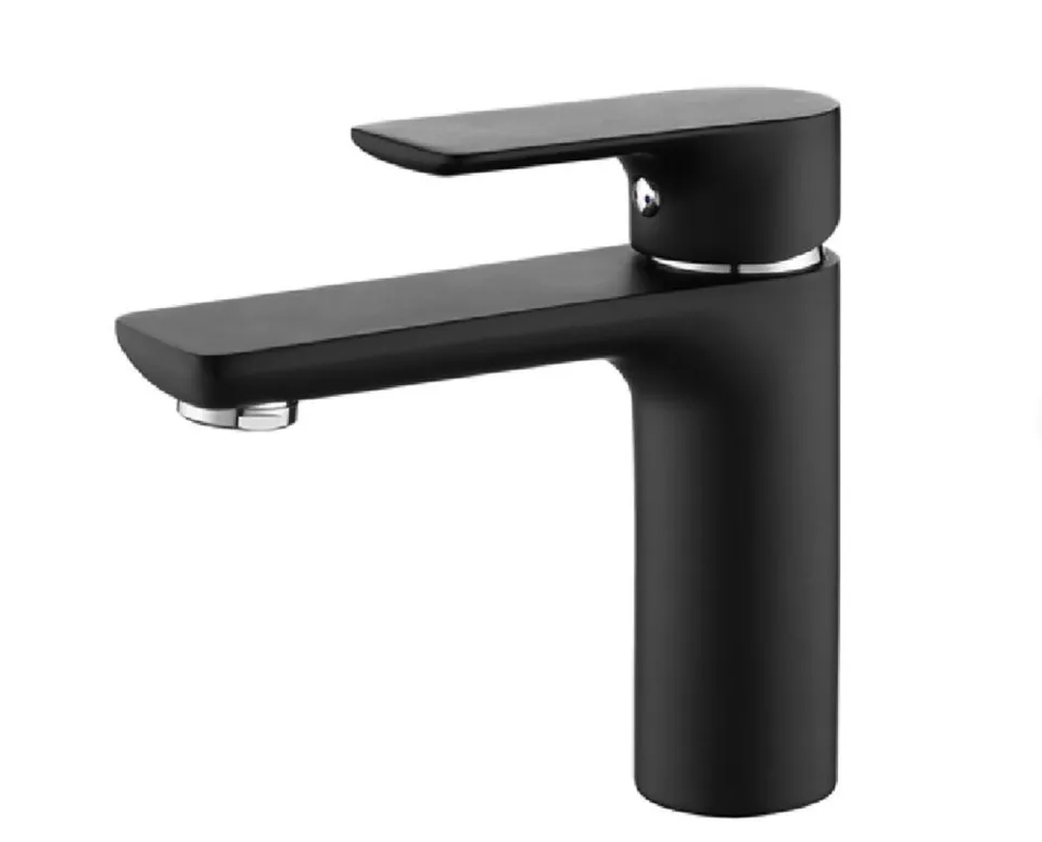 hudor-c-phise-055-robinet-lavabo-noir-mat-laiton-r-tro image 1