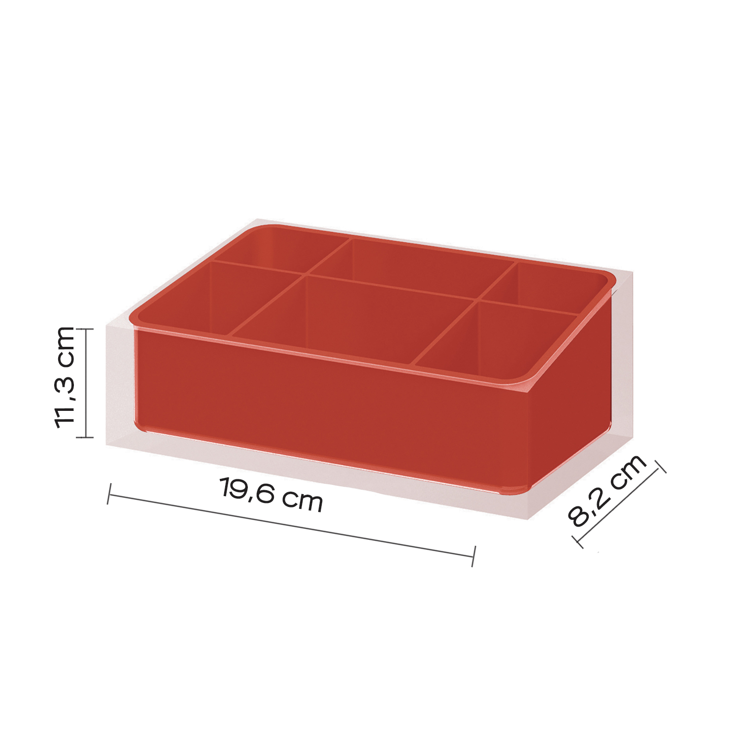 gedy-rainbow-organisateur-salle-de-bain-rouge image 2
