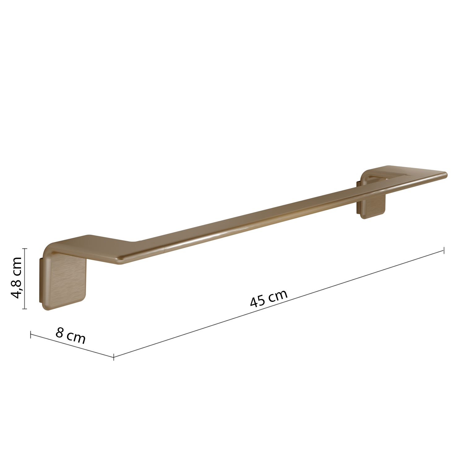 gedy-il-giglio-porte-serviettes-45-cm-or-mat image 2