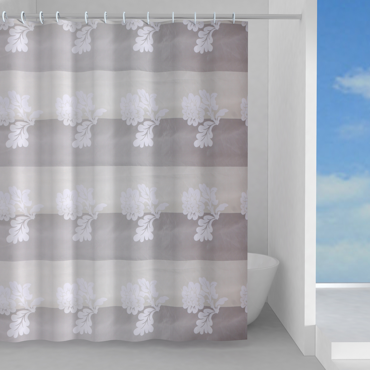gedy-stancil-rideau-de-douche-180x200-cm-gris image 1