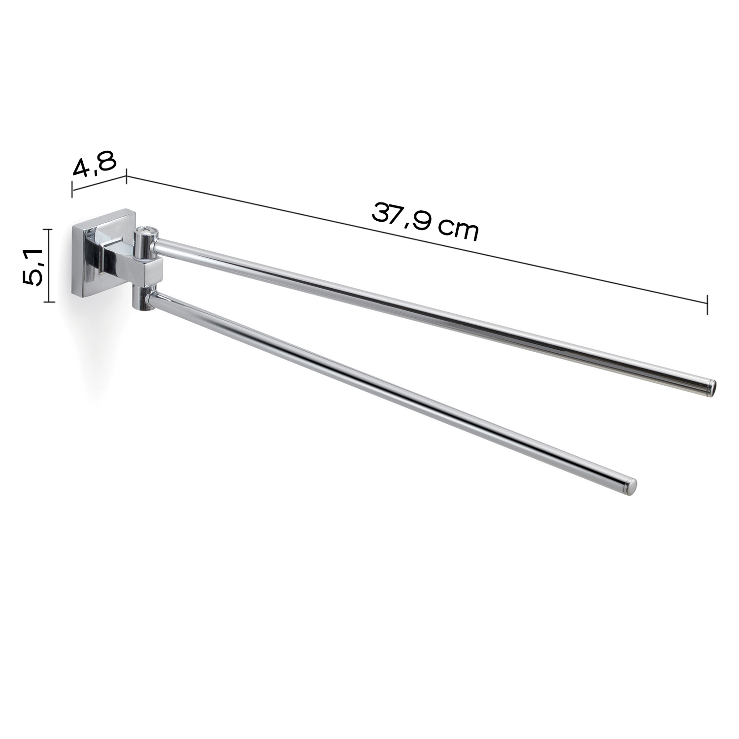 gedy-olimpo-porte-serviette-r-glable-chrome image 2