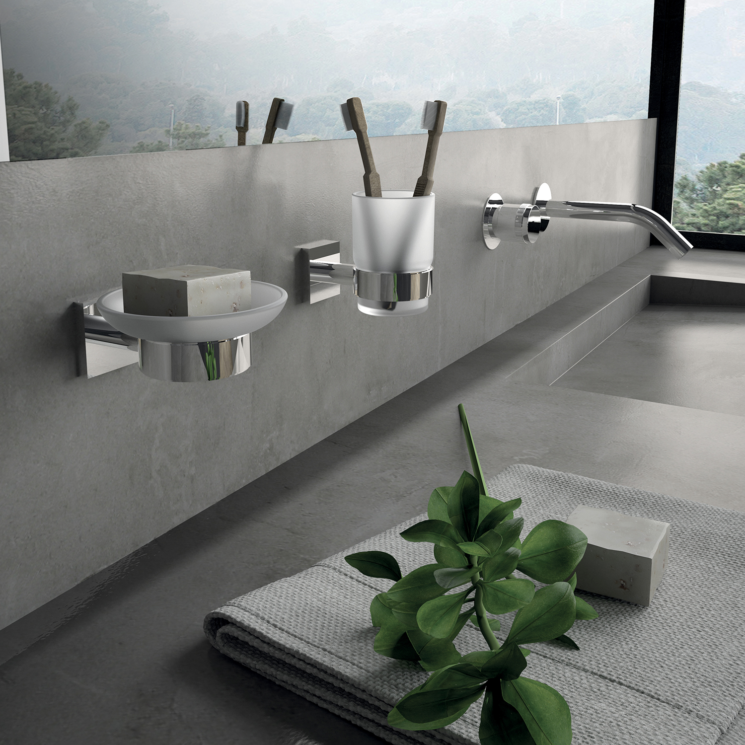 gedy-fuji-porte-savon-mural-chrome image 3