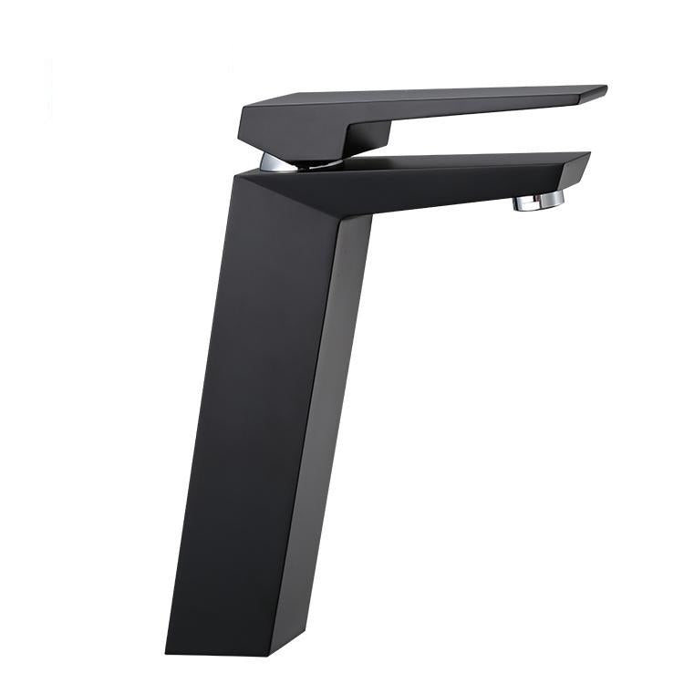 hudor-alph-e-robinet-lavabo-sur-lev-noir-mat-laiton-2 image 1