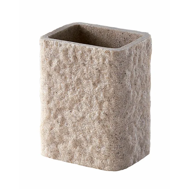 gedy-aries-gobelet-porte-brosse-dents-beige image 1