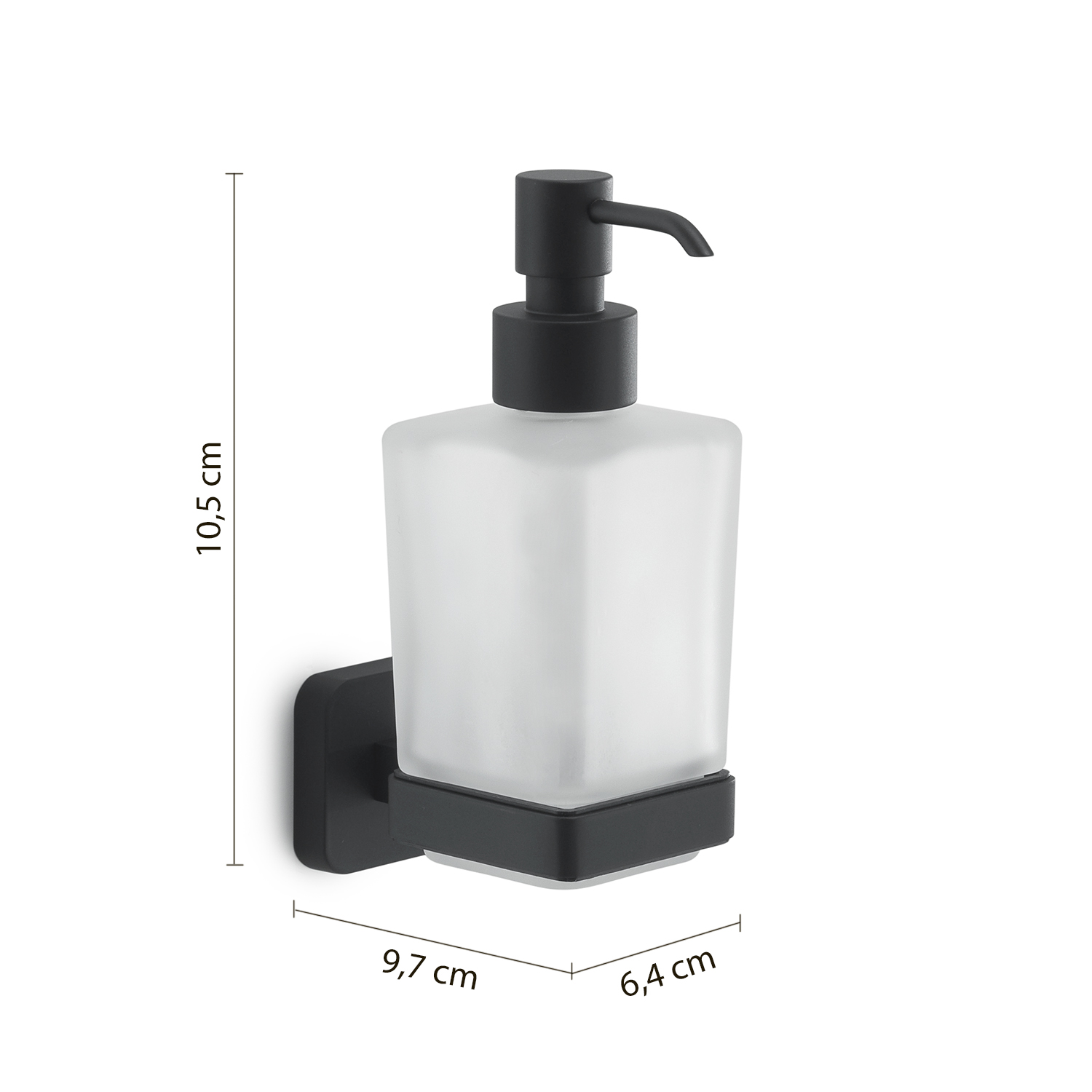 gedy-tonga-distributeur-de-savon-noir-mat image 2
