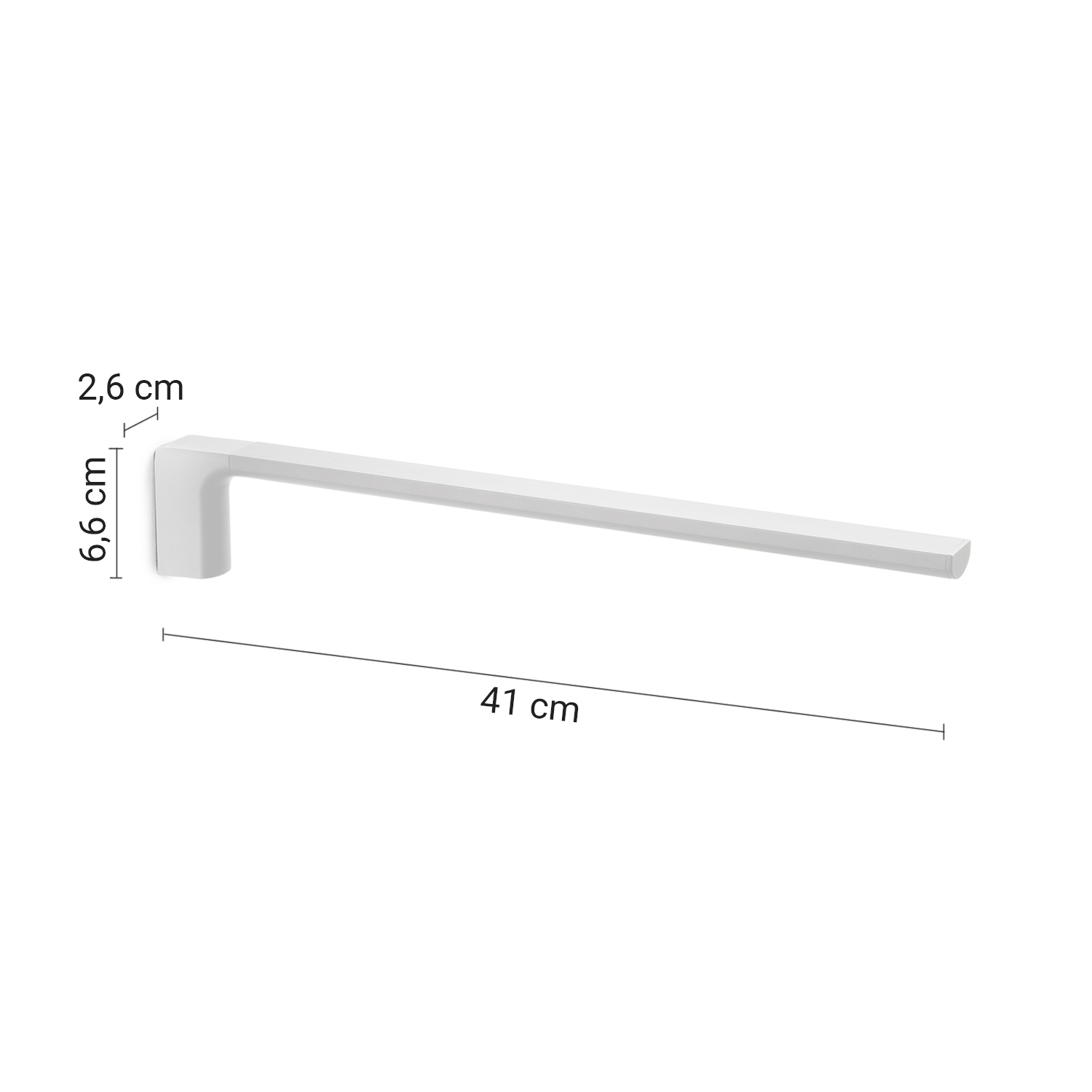 gedy-pirenei-porte-serviette-fixe-blanc-mat image 2