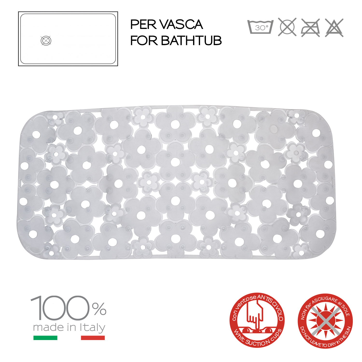 gedy-margherita-tapis-de-baignoire-73x35-cm-transparent image 3