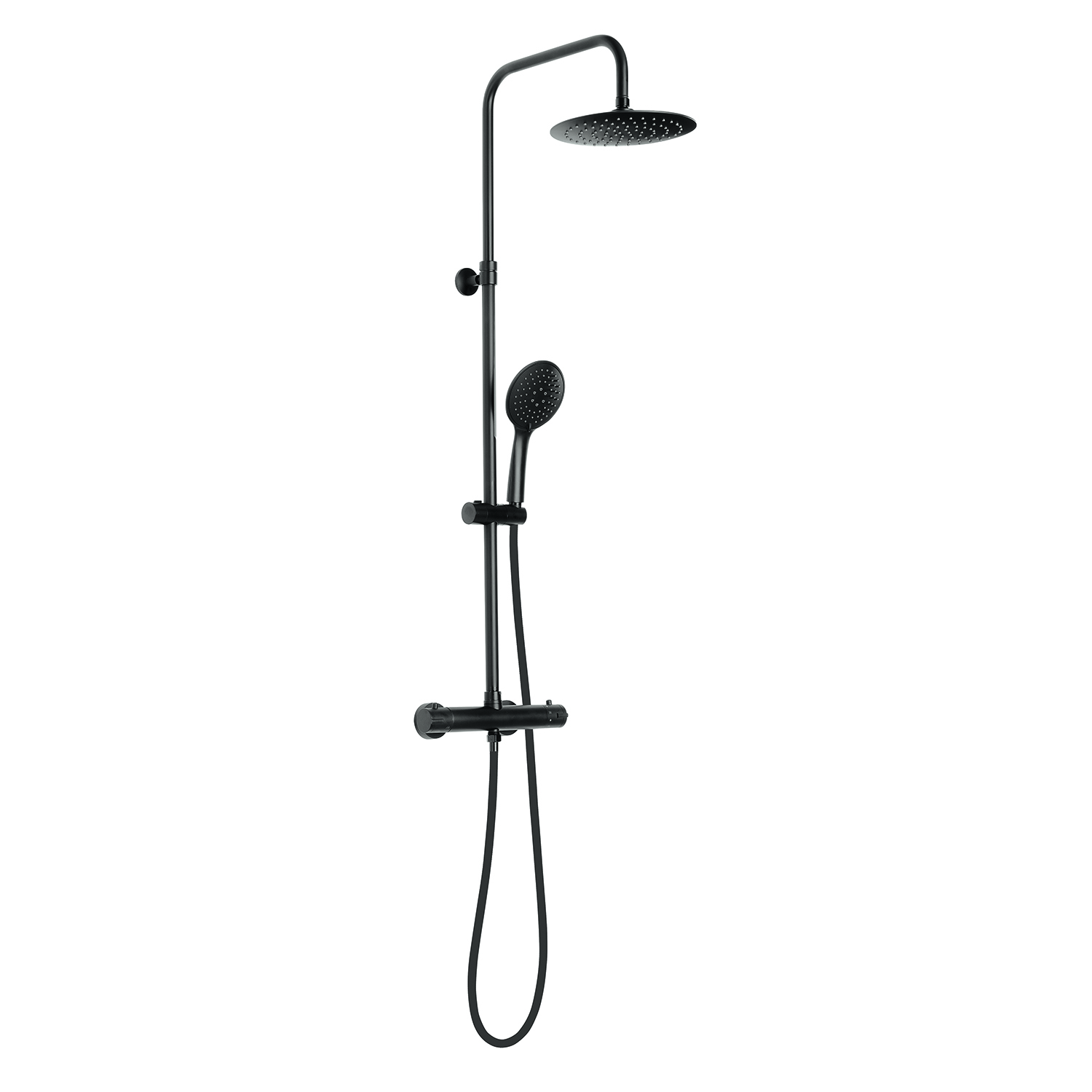 gedy-star-mix-03-colonne-de-douche-extensible-noir-mat image 1