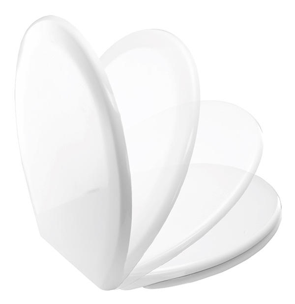 bisk-abattant-wc-lunette-plastique-blanc-standard image 1