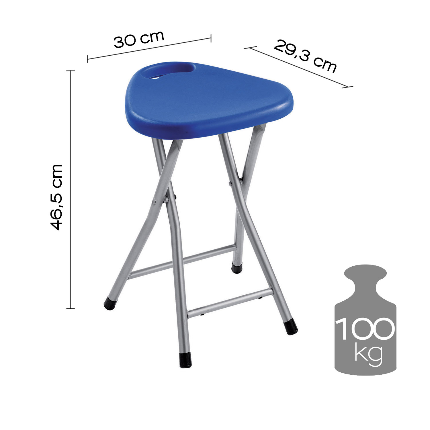 gedy-co75-tabouret-repliable-salle-de-bain-bleu image 2