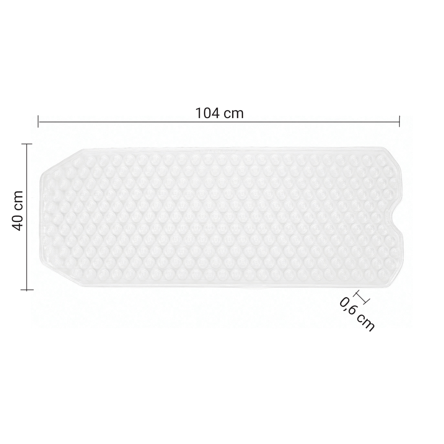 gedy-tapis-de-baignoire-antid-rapant-104x40-cm-transparent image 2