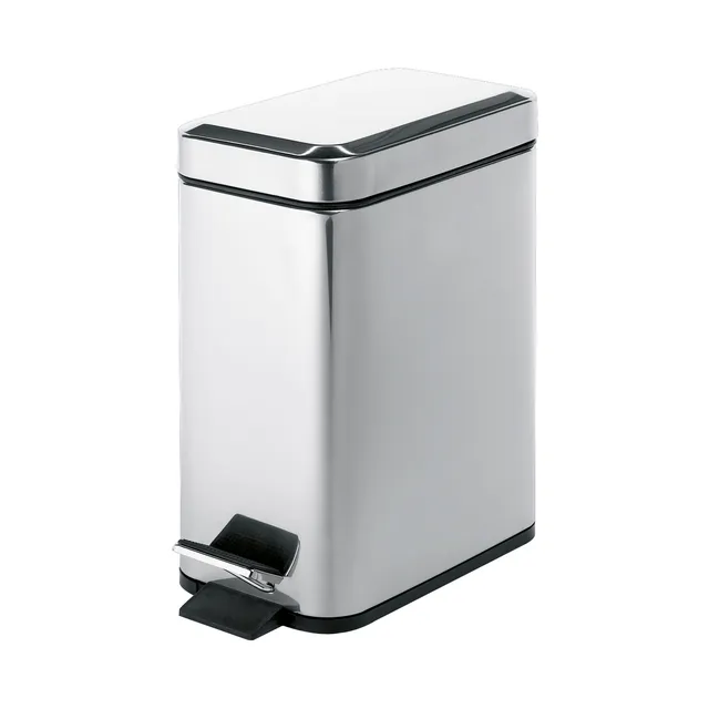 gedy-argenta-poubelle-rectangulaire-5l-chrome image 1
