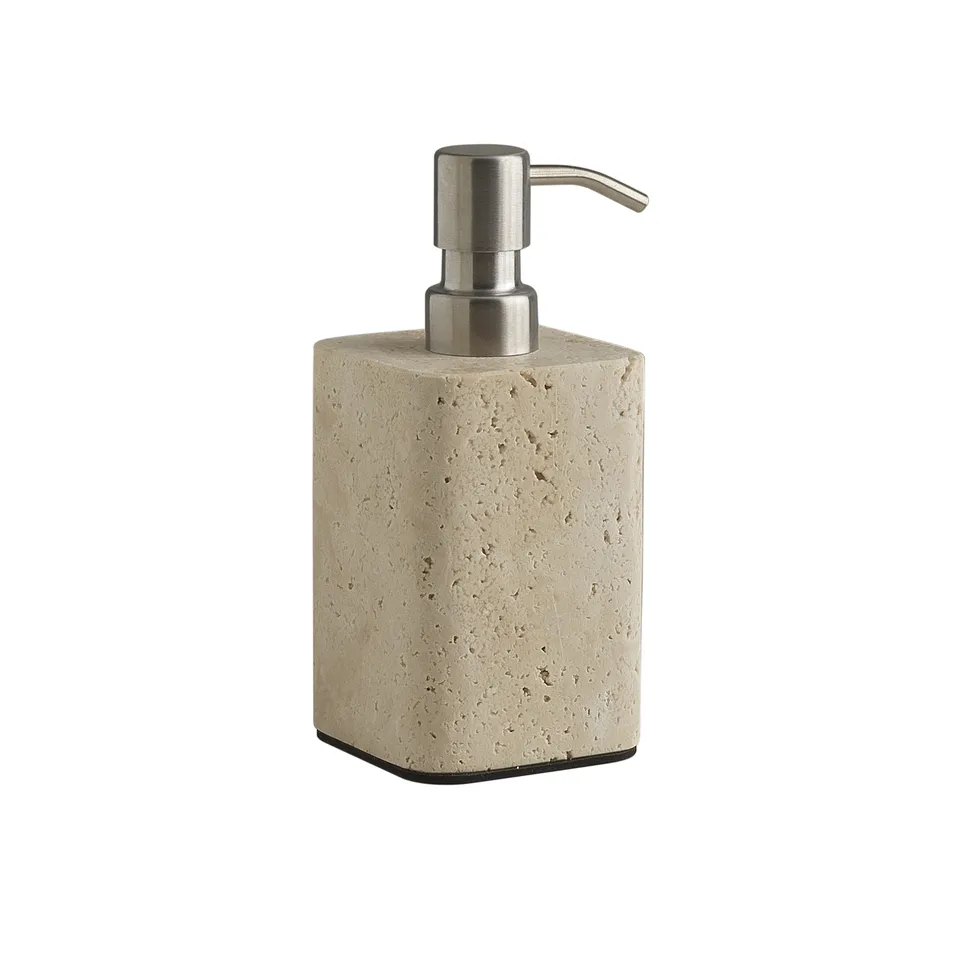 gedy-silvy-distributeur-de-savon-travertino-poser image 1