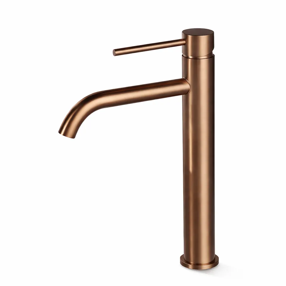 hudor-p-n-e-055-robinet-lavabo-rose-dor-haut image 1