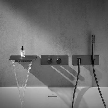 hudor-pernesse-robinet-baignoire-mural-cascade-gunmetal image 3