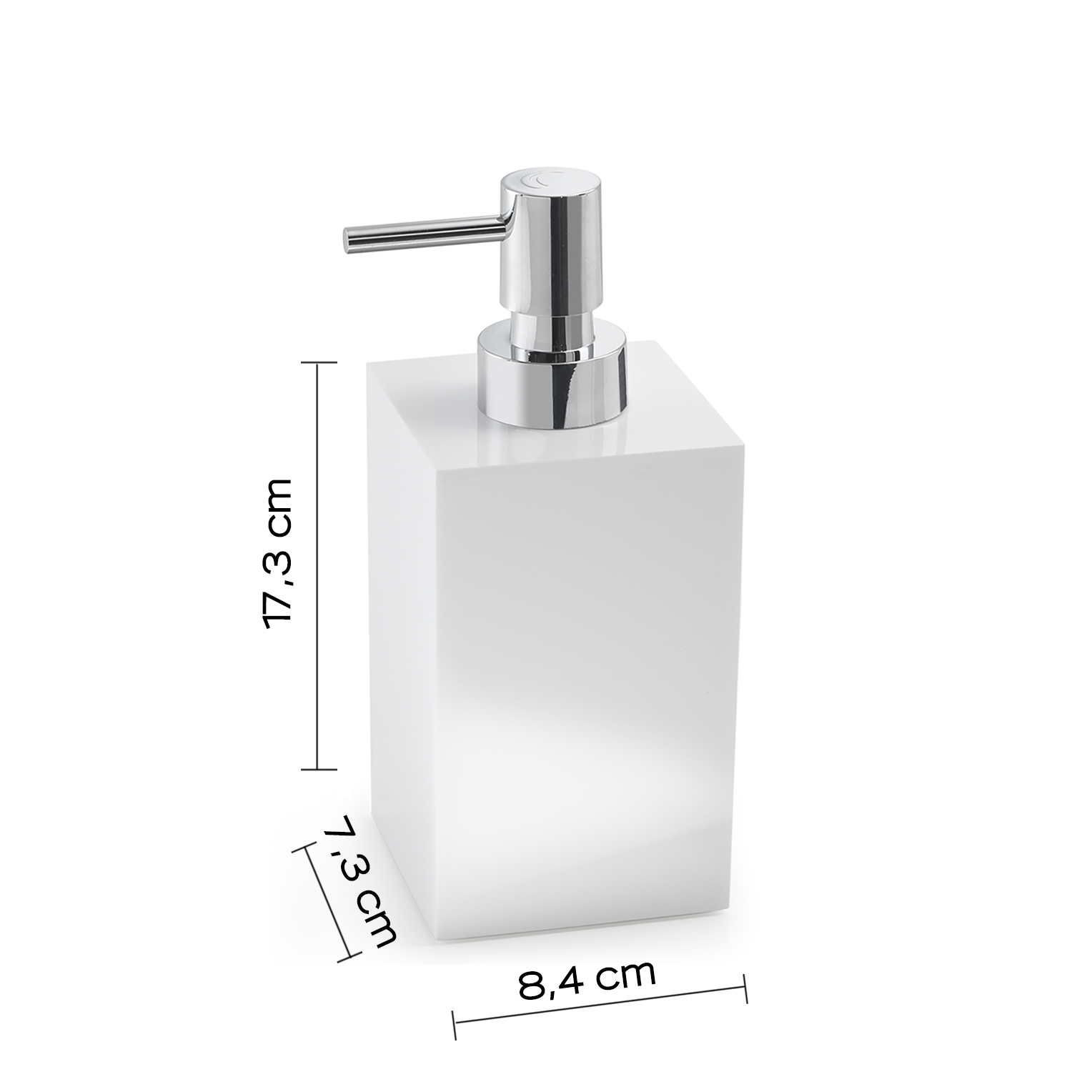gedy-sofia-distributeur-savon-blanc-brillant-poser image 2