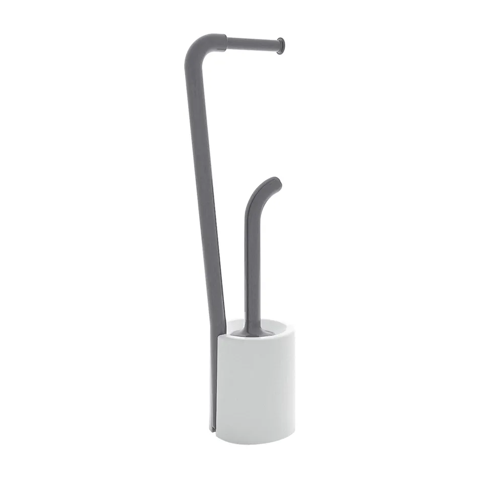 gedy-wendy-ensemble-porte-papier-brosse-wc-blanc-gris image 1