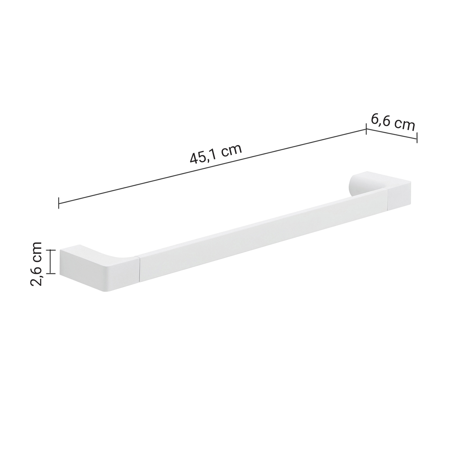 gedy-pirenei-porte-serviette-mural-45-cm-blanc-mat image 2