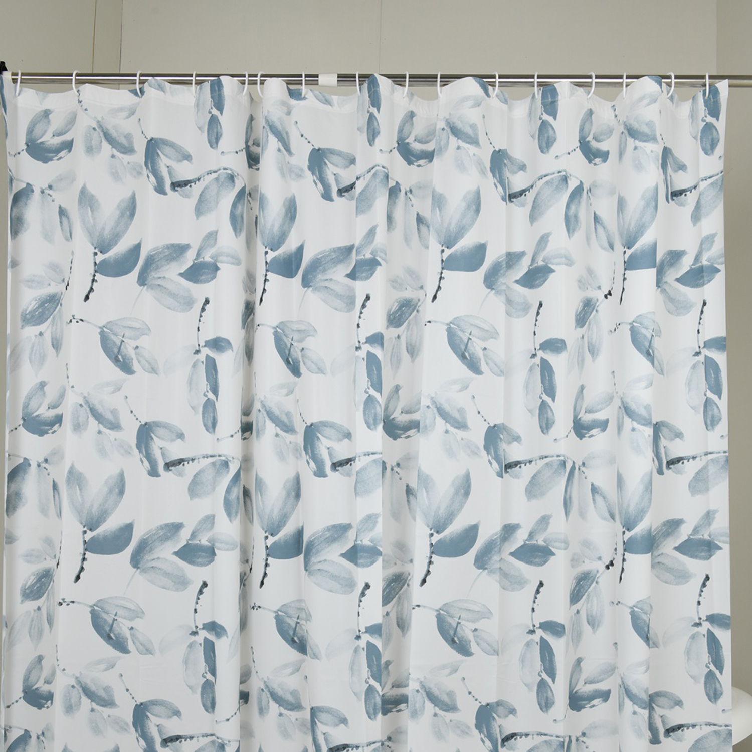 gedy-hojas-rideau-de-douche-240x200-blanc-bleu-ciel image 1