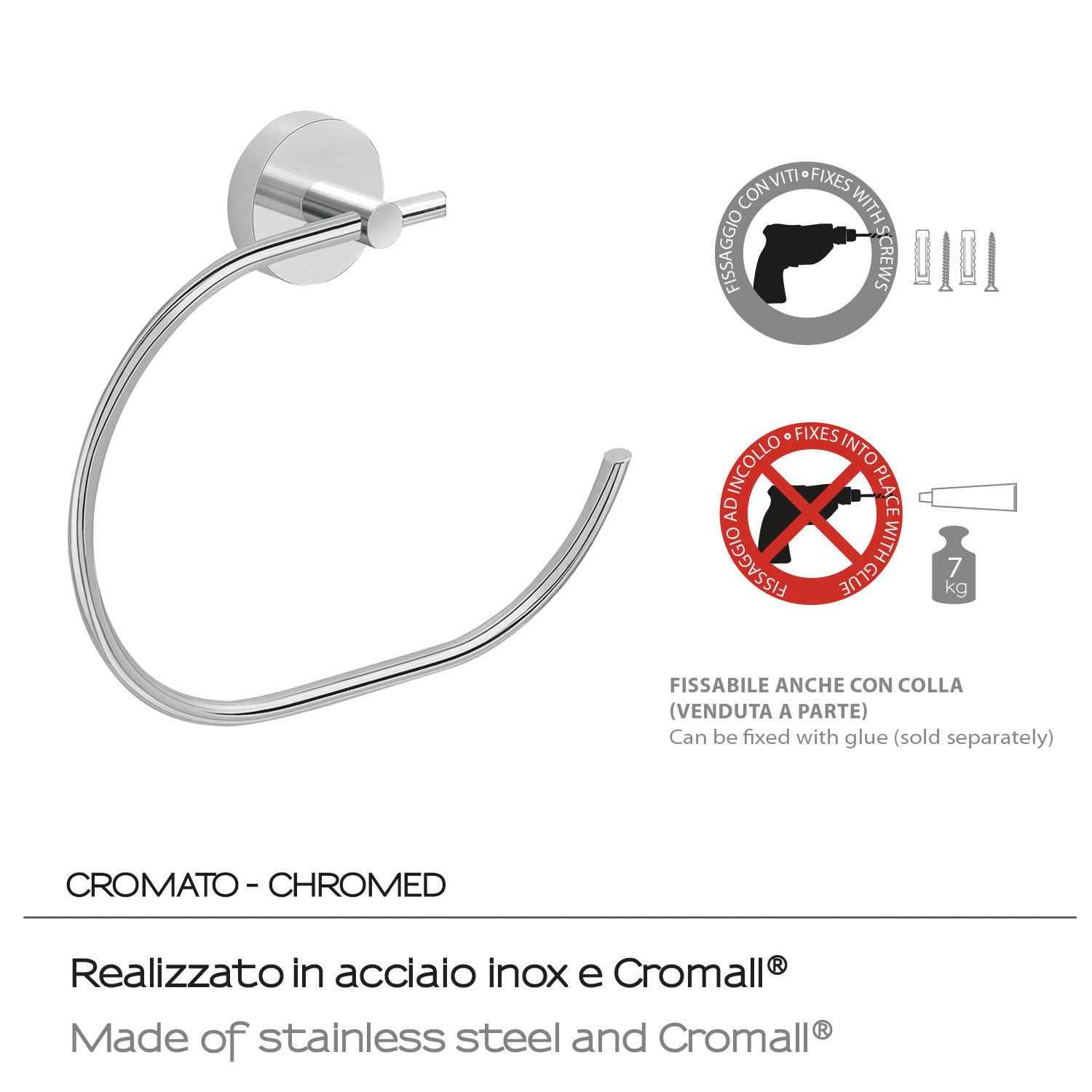 gedy-eros-anneau-porte-serviette-chrome image 4