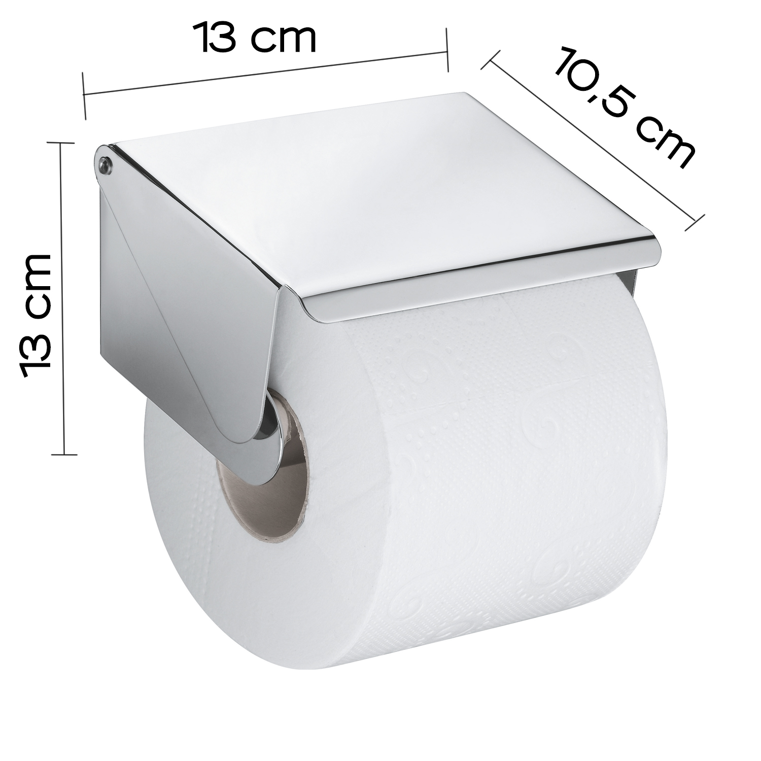 gedy-canarie-porte-rouleau-papier-toilette-chrome-avec-couvercle image 2