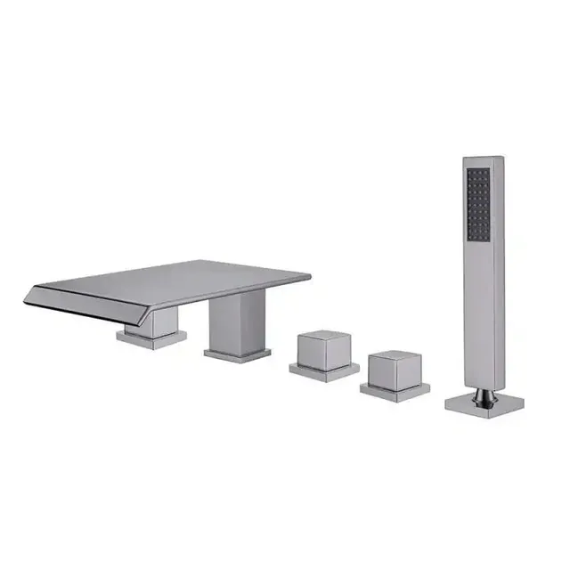 hudor-moderna-robinet-baignoire-sur-plage-nickel-bross image 1